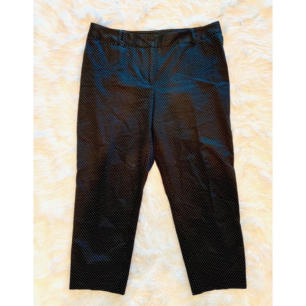 TALBOTS Signature Fit Polka Dot Crop Ankle Pants